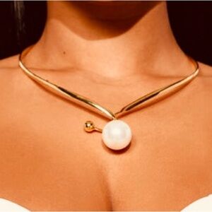 Fashion Nova Gold and White Elegant Necklace Collection